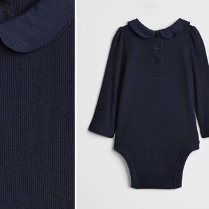 Baby Gap Ribbed Collar Bodysuit in Navy Blue 3-6 months